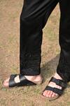 Shop_RAAS LIFE_Black Linen, Cotton Diamonds Dori Embroidered Trouser _Online_at_Aza_Fashions