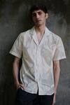 Raas Life_Cream Linen, Cotton Embroidery Floral Applique Shirt _at_Aza_Fashions