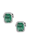 Moh-Maya by Disha Khatri_Emerald Green Crystals, Stones Cubic Zirconia Ring _Online_at_Aza_Fashions