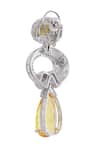 Buy_Moh-Maya By Disha Khatri_Yellow Crystals Cubic Zirconia Danglers With Citrine _Online_at_Aza_Fashions