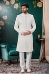 Buy Arihant Rai Sinha Off White Silk Embroidery Jaal Sherwani And Churidar at Aza Fashions Buy_Arihant Rai Sinha_Off White Silk Embroidery Jaal Sherwani And Churidar _at_Aza_Fashions
