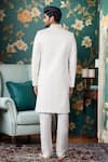 Shop Arihant Rai Sinha Off White Silk Embroidery Jaal Sherwani And Churidar at Aza Fashions Shop_Arihant Rai Sinha_Off White Silk Embroidery Jaal Sherwani And Churidar _at_Aza_Fashions
