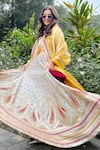 Buy_Sheetal Batra_White Lehenga And Blouse - Raw  Dupatta - Organza Shahnaz Bridal Set _at_Aza_Fashions