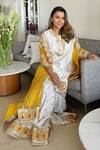 Buy_Sheetal Batra_White Kurta And Gharara - Chanderi Dupatta - Organza Shabina Set _at_Aza_Fashions