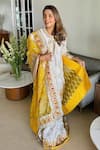 Buy_Sheetal Batra_White Kurta And Gharara - Chanderi Dupatta - Organza Shabina Set 
