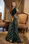 Buy_Sheetal Batra_Green Kurta And Sharara Silk Chanderi Embroidery Zari Aafiya Flared Pant Set 