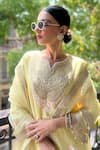 Sheetal Batra_Yellow Kurta Silk Chanderi Placement Embroidery Kashmiri Ashira With Salwar _Online