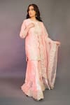 Buy_Sheetal Batra_Pink Kurta And Sharara - Silk Chanderi Embroidery Kashmiri Tilla Ayda Set _at_Aza_Fashions