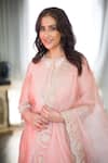 Buy_Sheetal Batra_Pink Kurta And Sharara - Silk Chanderi Embroidery Kashmiri Tilla Ayda Set _Online