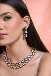Buy Moh-Maya By Disha Khatri Gold Plated Metallic Thread, Stones Kundan Moissanite Polki Necklace Set Buy_Moh-Maya By Disha Khatri_Gold Plated Metallic Thread, Stones Kundan Moissanite Polki Necklace Set