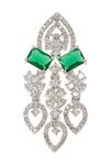 Buy_Nazaakat By Samara Singh_Green Imitation Diamonds American Necklace Set _Online_at_Aza_Fashions