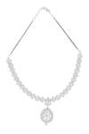 Buy_Nazaakat By Samara Singh_White Imitation Diamonds American Necklace Set _Online_at_Aza_Fashions