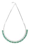 Nazaakat By Samara Singh_Green Stones, Diamonds Emerald And American Necklace Set _Online_at_Aza_Fashions