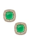 Buy_Nazaakat By Samara Singh_Green Imitation Diamonds Gold Plated Polki And American Set _Online_at_Aza_Fashions