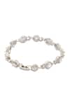 Buy_Nazaakat By Samara Singh_Silver Plated Imitation Diamonds American Bracelet _Online_at_Aza_Fashions