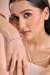 Buy_Nazaakat By Samara Singh_Silver Plated Imitation Diamonds American Bracelet _at_Aza_Fashions