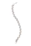Shop_Nazaakat By Samara Singh_Silver Plated Imitation Diamonds American Bracelet _at_Aza_Fashions