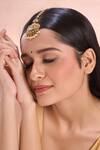 Buy_Nazaakat By Samara Singh_Gold Plated Temple Maangtikka With Stones _Online_at_Aza_Fashions