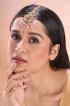 Nazaakat By Samara Singh_Gold Plated Temple Maangtikka With Tassels _Online_at_Aza_Fashions