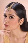 Shop_Nazaakat By Samara Singh_Gold Plated Temple Maangtikka With Tassels _Online_at_Aza_Fashions