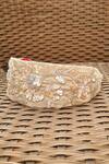 Buy_The House of Aqua_Beige Sequins Bloom Embroidered Headband _at_Aza_Fashions