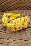 Buy_The House of Aqua_Yellow Sequins Embroidered And Cutdana Headband _at_Aza_Fashions