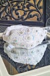 Shop_The House of Aqua_Off White Beads, Sequins Floral Embroidered Headband _Online_at_Aza_Fashions