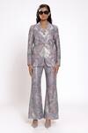 Buy_Doh Tak Keh_Purple Georgette Sequins Bell Bottom Pant _Online_at_Aza_Fashions