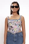 Buy_Doh Tak Keh_White Cotton Crystals, Beads Square Neck Embellished Corset _Online_at_Aza_Fashions
