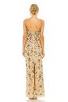 Shop_Mac Duggal_Gold Polyester Sequins, Beads Scoop Neck Floral Bloom Embellished Gown _at_Aza_Fashions