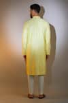 Shop_Kasbah_Yellow Silk Chains, Sequins Chikankari Thread Embroidered Kurta _at_Aza_Fashions