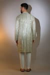 Shop_Kasbah_Blue Georgette Mirrors, Zari Embroidered Kurta _at_Aza_Fashions