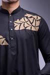 Shop_Arihant Rai Sinha_Black Cotton, Silk Embroidery Abstract Kurta And Pant Set _Online_at_Aza_Fashions