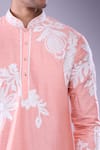Arihant Rai Sinha_Pink Polyester, Silk Embroidery Flower Vine Kurta And Patiala Pant _Online_at_Aza_Fashions