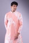 Buy_Arihant Rai Sinha_Pink Polyester, Silk Embroidery Flower Vine Kurta And Patiala Pant _Online_at_Aza_Fashions