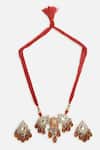 Buy Dugran By Dugristyle Multi Color Pearls, Stones Kundan Embellished Pendant Choker Set Online at Aza Fashions Buy_Dugran By Dugristyle_Multi Color Pearls, Stones Kundan Embellished Pendant Choker Set _Online_at_Aza_Fashions