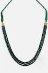 Dugran By Dugristyle_Gold Plated Green Stone Layered Necklace _Online_at_Aza_Fashions