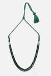 Buy_Dugran By Dugristyle_Gold Plated Green Stone Layered Necklace _Online_at_Aza_Fashions