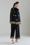 Shop Samyukta Singhania Black Velvet Embroidery Floral Jacket Cape Set at Aza Fashions Shop_Samyukta Singhania_Black Velvet Embroidery Floral Jacket Cape Set _at_Aza_Fashions