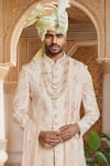 Arihant Rai Sinha Peach Chanderi , Embroidery, Sequins Bloom Vine Sherwani Set Online at Aza Fashions Arihant Rai Sinha_Peach Chanderi , Embroidery, Sequins Bloom Vine Sherwani Set _Online_at_Aza_Fashions