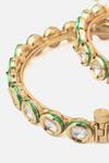 Vivinia By Vidhi Mehra_Gold Plated Piping, Stones Polki And Kundan Bangles Set _Online_at_Aza_Fashions
