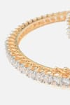 Vivinia By Vidhi Mehra_Gold Plated Crystals And White Cubic Zirconia Bangles Set _Online_at_Aza_Fashions