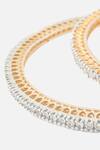 Vivinia By Vidhi Mehra_Gold Plated Crystals Cubic Zirconia Bangles Set _Online_at_Aza_Fashions
