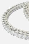 Vivinia By Vidhi Mehra_Silver Plated Crystals Cubic Zirconia Embellished Bangles Set _Online_at_Aza_Fashions