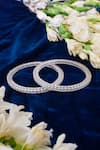 Buy_Vivinia By Vidhi Mehra_Silver Plated Crystals Cubic Zirconia Embellished Bangles Set _at_Aza_Fashions