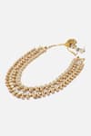 Vivinia By Vidhi Mehra_Gold Plated Kundan And Polki Long Layered Necklace _Online_at_Aza_Fashions