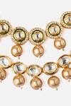 Buy_Vivinia By Vidhi Mehra_Gold Plated Kundan And Polki Long Layered Necklace _Online_at_Aza_Fashions