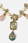 Buy_Vivinia By Vidhi Mehra_Multi Color Bead Gemstone Pendant Necklace _Online_at_Aza_Fashions