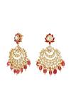 Buy_Kicky & Perky_Gold Plated Pearls, Beads, Stones Kundan And Embellished Chandbalis 