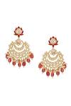Shop_Kicky & Perky_Gold Plated Pearls, Beads, Stones Kundan And Embellished Chandbalis 